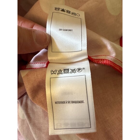 Disney Parks Authentic Red Polka Dot Dress With Black Trim - Picture 10 of 12